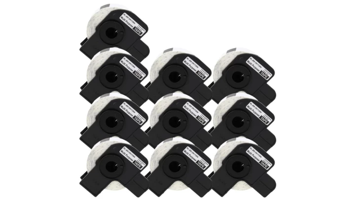 Taśma 10x DK11204 do drukarki Brother QL 17mm x 54mm biała taśma czarny nadruk