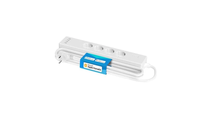 Inteligentna listwa zasilająca WiFi Meross MSS425FHK(EU), 4 gniazda + 4x USB (HomeKit)