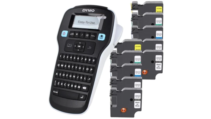 Drukarka DYMO Label Manager LM160 + 10 kolorowych taśm w zestawie