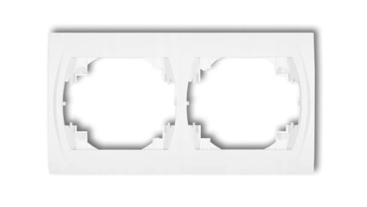 LOGO Ramka pozioma podwójna biały LRH-2