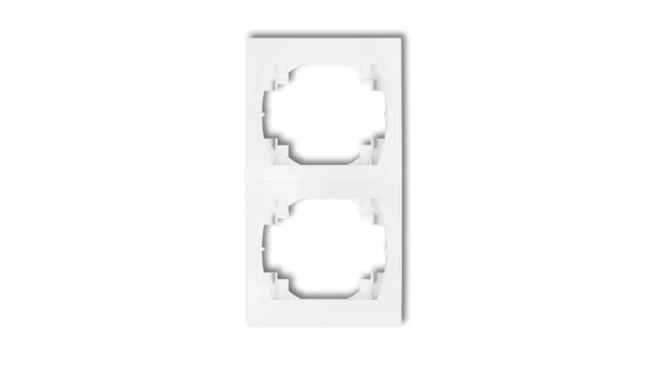 LOGO Ramka pionowa podwójna biały LRV-2