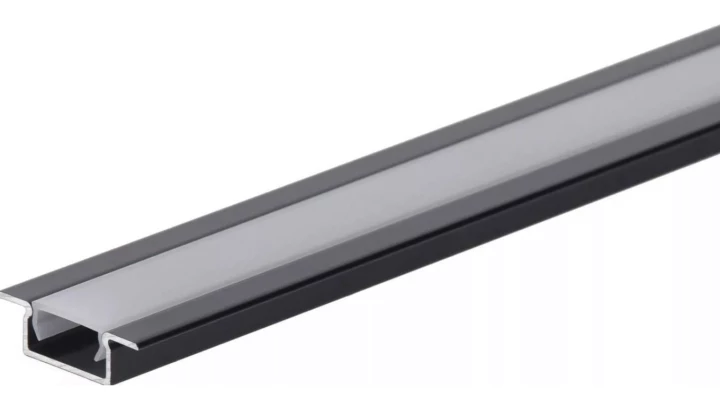 Profil led Basic Plus 2m czarny z osłoną czarną BL