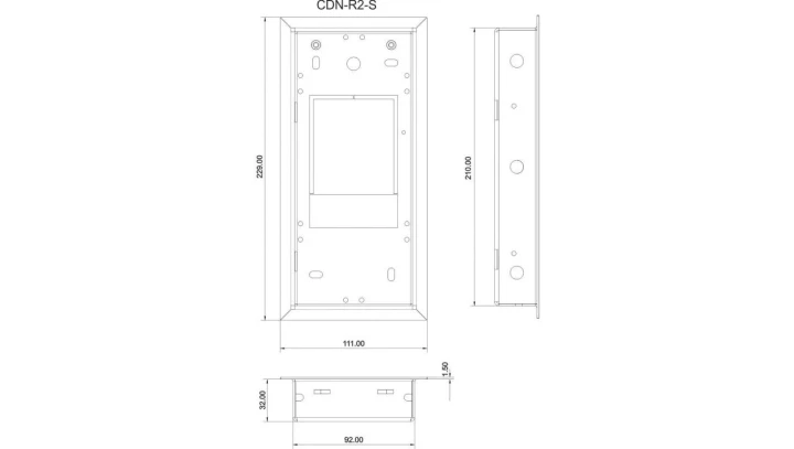 Ramka podtynkowa CDN-R2-S mała do CDNP7