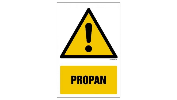 ZNAK - GF072 Propan 10 x 15 cm PN - Płyta 1mm