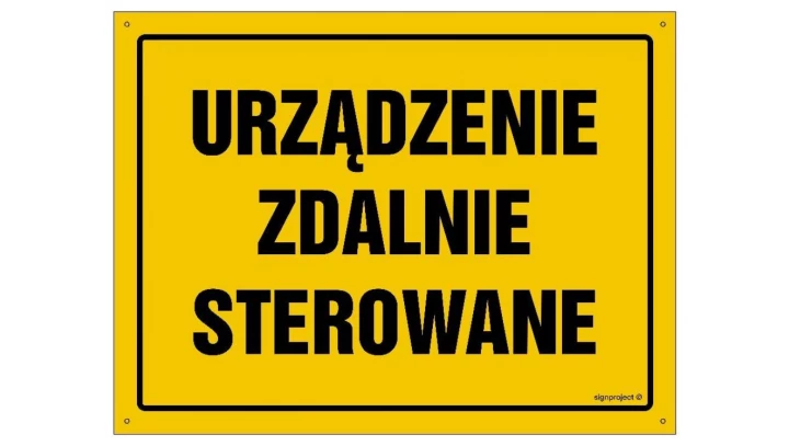 ZNAK - OA182 Urządzenie zdalnie sterowane 45 x 32 cm FN - Folia samoprzylepna