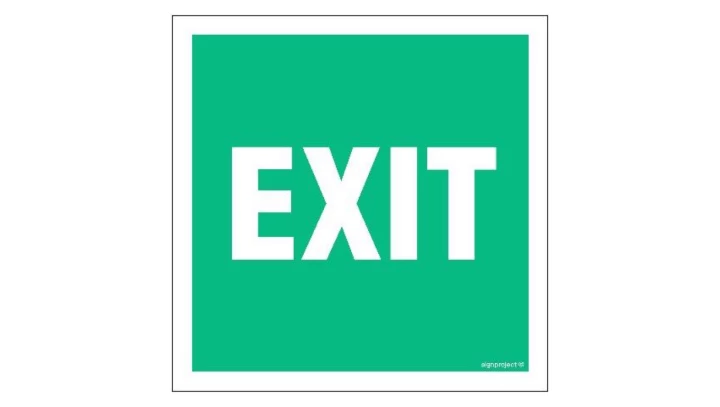 ZNAK - AC062 EXIT 15 x 15 cm PS - Płyta 1mm foto.