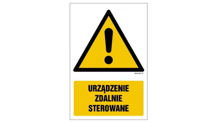 ZNAK - GF040 Urządzenie zdalnie sterowane 70 x 105 cm FS - Folia samoprzylepna foto.