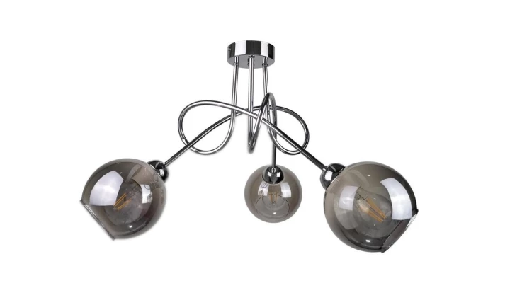 Lampa sufitowa nowoczesna 3xE27 RING SILVER