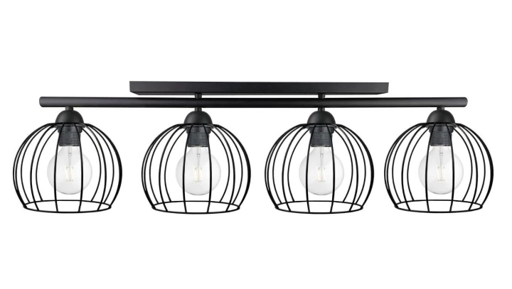 Lampa sufitowa nowoczesna 4xE27 BACCA BLACK