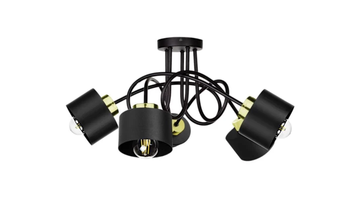 Lampa sufitowa nowoczesna 5xE27 SIMPLY BLACK/GOLD