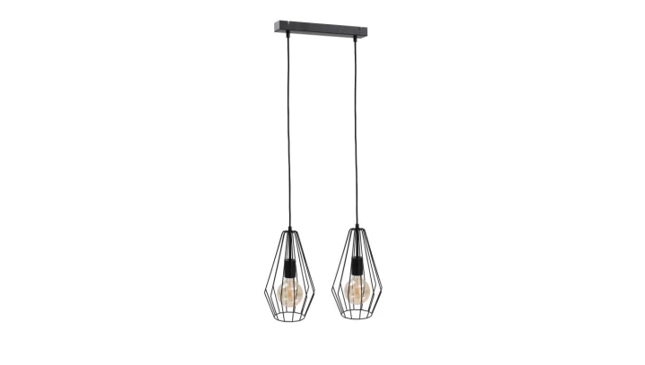 Lampa wisząca loftowa 2xE27 LEX BLACK