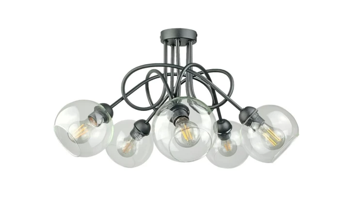 Lampa sufitowa nowoczesna 5xE27 EVIE BLACK