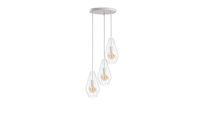 Lampa wisząca loftowa 3x E27 LEX WHITE