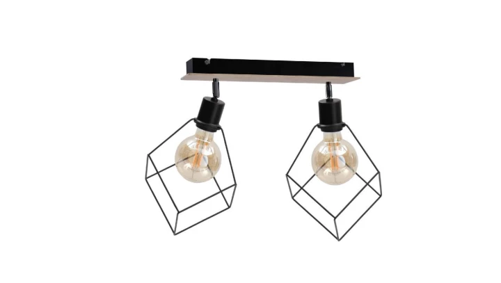 Spot loftowy 2xE27 RUBEN WOOD