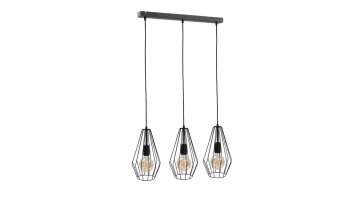Lampa wisząca loftowa 3xE27 LEX BLACK