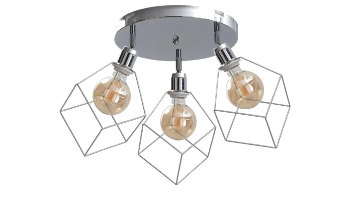 Spot loftowy 3x E27 RUBEN SILVER