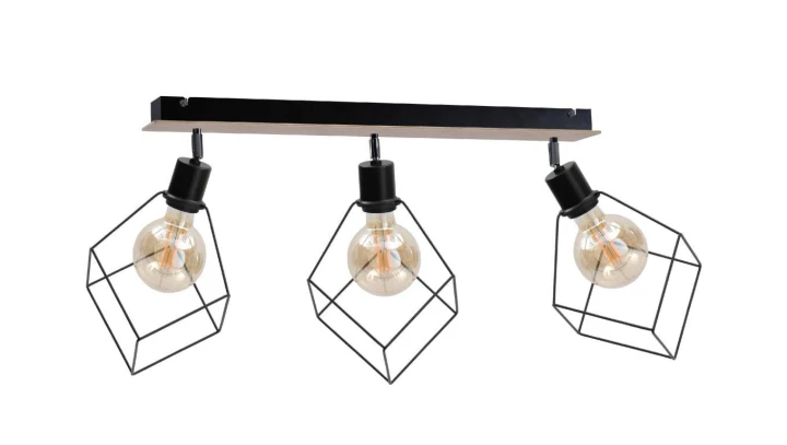 Spot loftowy 3xE27 RUBEN WOOD