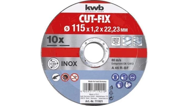 TARCZA DO METALU 115 MM, 10 SZT. 49711921