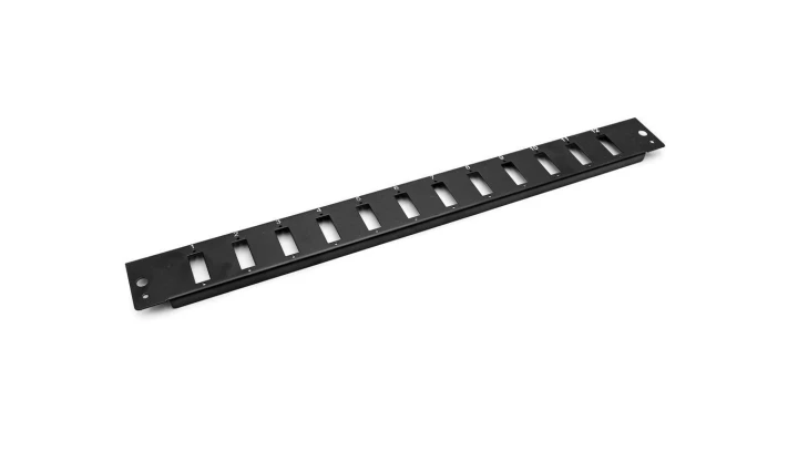 Płyta czołowa do światłowodowego panelu krosowego12x SC duplex 1U (do DN-96200-QL), czarny DN-96201-BL-QL
