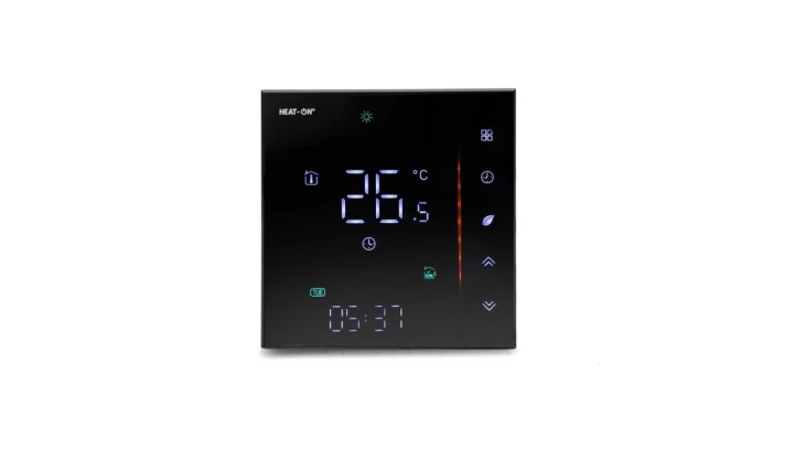 Termostat p/t sterownik cyfrowy Premium z WIFI 16A HEAT-ON GLASS czarny HO-401