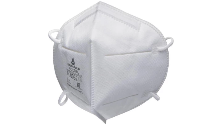 Opakowanie 30 półmasek jednorazowych FFP2 - składane pionowo M1202BH, kolor: biały, rozmiar: Uniwersalny / M1202BHBC