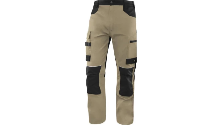 Spodnie robocze MACH 5 z bawełny/poliestru M5PA3, kolor: beżowo-czarny, rozmiar: S / M5PA3BNPT