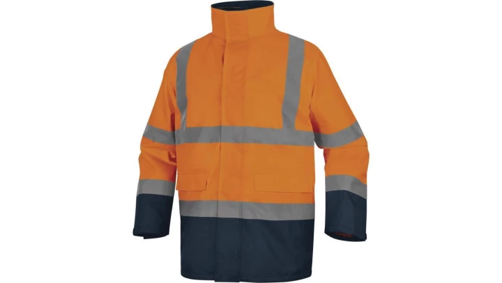 Kurtka ostrzegawcza 5 w 1 z poliestru oxford powlekanego PU SPEED, kolor: ​pomarańczowy fluo-granatowy, rozmiar: 5XL / SPEEDOM5X