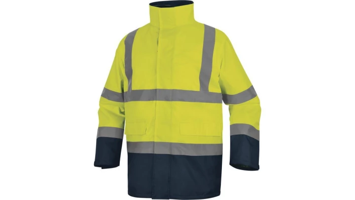 Kurtka ostrzegawcza 5 w 1 z poliestru oxford powlekanego PU SPEED, kolor: ​żółty fluo-granatowy, rozmiar: 4XL / SPEEDJM4X