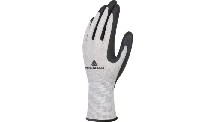 Rękawica antystatyczna z poliestru/węgla, powlekana pianką nitrylową, ścieg 15 VV722ESD, kolor: szaro-czarny, rozm:8 /VV722ESD08