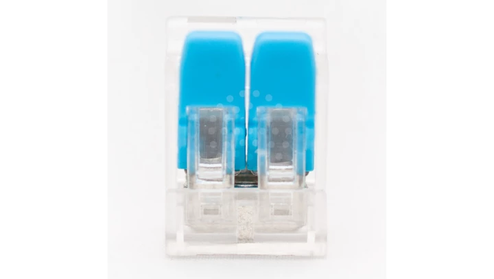 Szybkozłączka 2x0,2-4mm2 z dźwigniami transparentna - 100 szt.