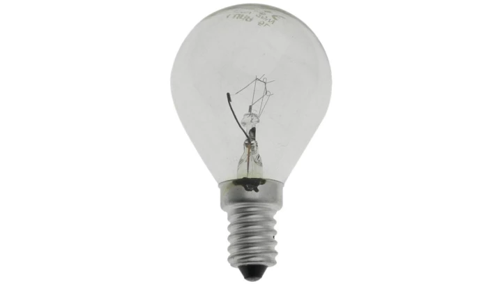 Żarówka wstrząsoodporna G45 kulka przeźroczysta 25W E14 230V
