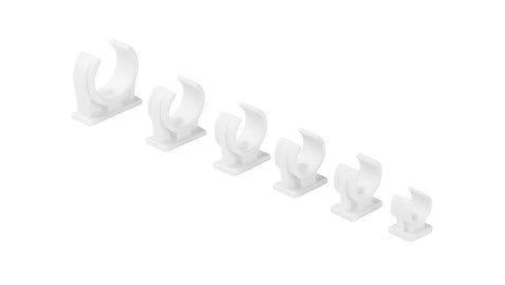 Uchwyt otwarty do rur elektroinstalacyjnych, sztywnych U 18 biały /opakowanie 100szt/