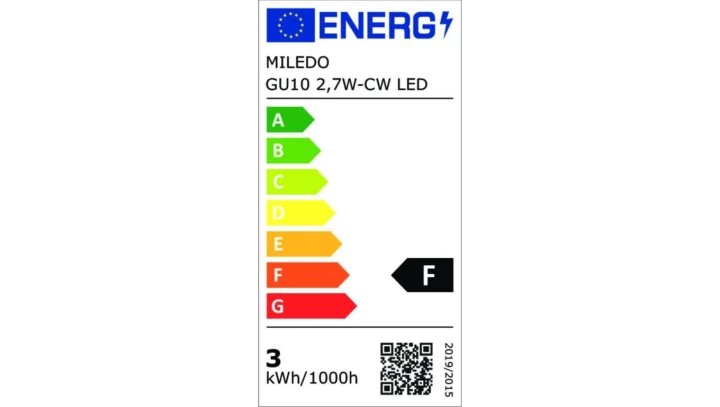 Żarówka LED GU10 2,7W-CW LED 240lm 5000K barwa zimna 31229