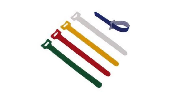 Opaska taśma trytytka zaciskowa kablowa wielokrotnego użytku z rzepem 150x12mm kolorowa 5szt / 08209