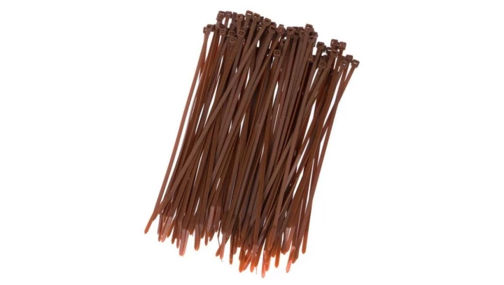 Opaska taśma trytytka zaciskowa kablowa 150x3,6mm brązowa 25szt / 38274