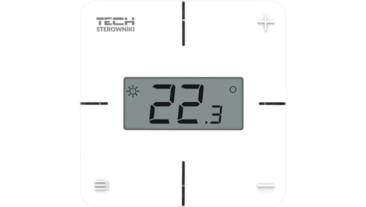 TECH R-8X - Regulator pokojowy bezprzewodowy mechaniczny kolor biały