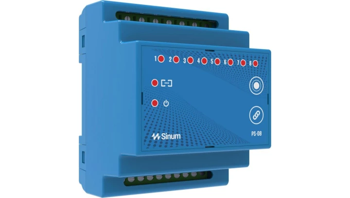 SINUM PS-06m Przekaźnik na szynę DIN kolor niebieski
