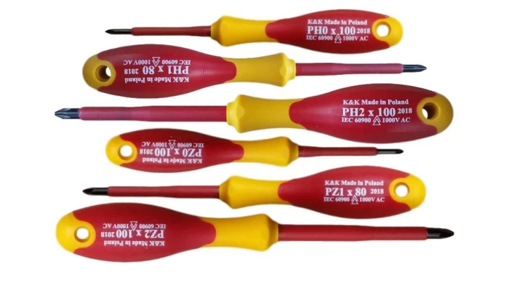 WKRĘTAK MAKIT śrubokręt elektryczny izolowany krzyżowy VDE 1000V dla elektryków 6 szt.