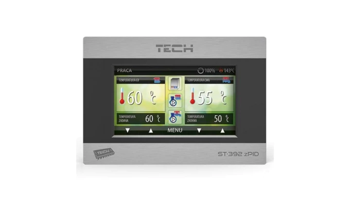 TECH ST-392 - Sterownik do kominka z programem zPID + przepustnica fi 100