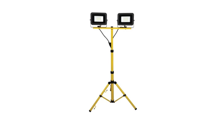 Oprawa naświetlacz 2x20W LED 3600lm, 4000K, IP65 1,5m przewód gumowy, na statywie / 47009