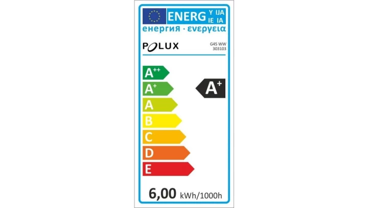 Żarówka LED E27 G45 5,5W = 40W 480lm 3000K Ciepła 130 GOLDLUX