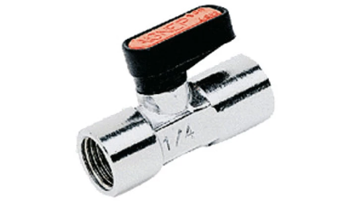 Zawór kulowy Ghilux mini R 3/4 GW/GW, PN20, gwintowany, mosiądz niklowany, PTFE /NBR