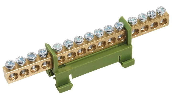 MOSTEK ZEROWY LISTWA ZŁĄCZKA ZACISK 15P ZIELONY LZM-G15