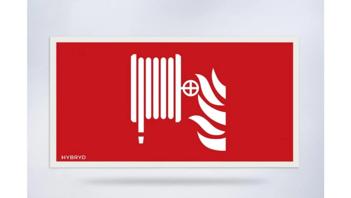 Piktogram folia biała, wzór prosty, 153x337 mm - F02