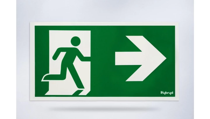 Piktogram folia biała, wzór prosty, 153x337 mm - PI15