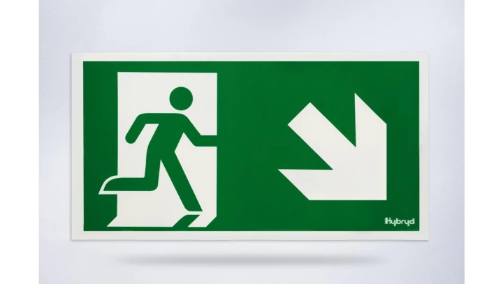 Piktogram folia biała, wzór prosty, 153x337 mm - PI21