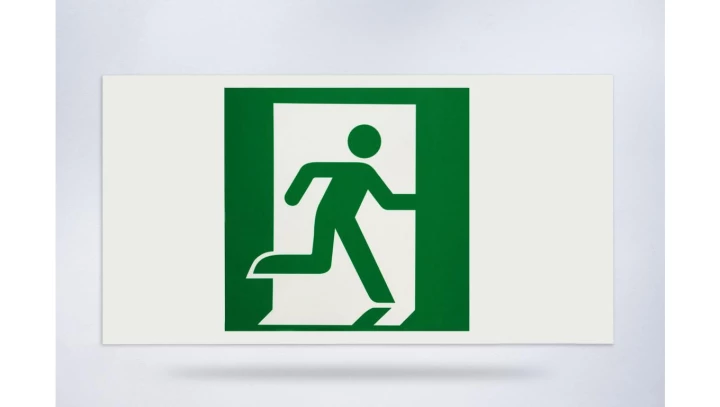 Piktogram folia biała, wzór prosty, 153x337 mm - PI22