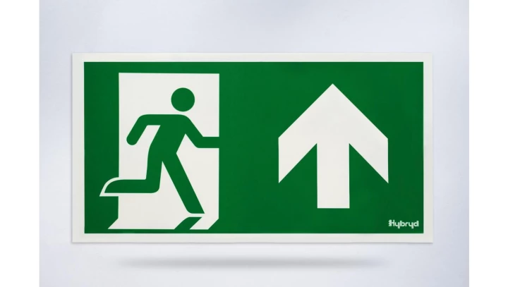 Piktogram folia biała, wzór prosty, 153x337 mm - PI24