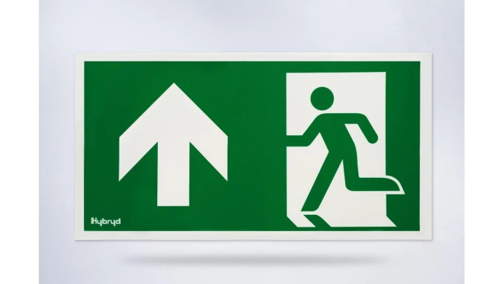 Piktogram folia biała, wzór prosty, 153x337 mm - PI25