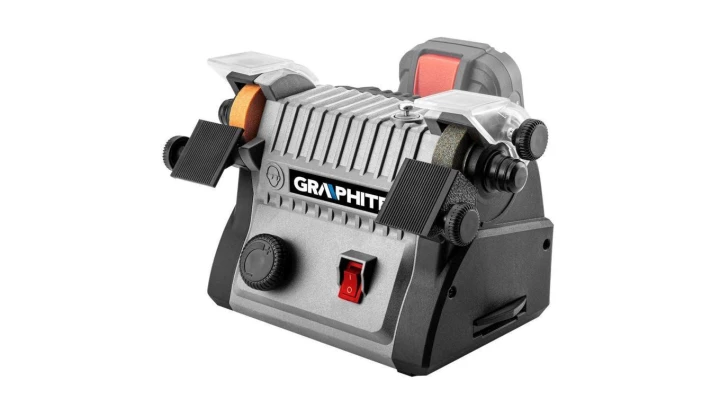 Mini szlifierka stołowa akumulatorowa 3w1 - szlifierka stołowa, polerka, szlifierka z wałkiem giętkim 58G095